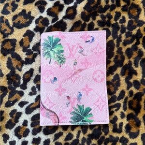 Pink Monogram Passport Cover